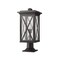 Z-Lite Brookside 1 Light Outdoor Pier Mounted Fixture, Black And Clear Seedy 583PHBR-533PM-BK - alternate 5